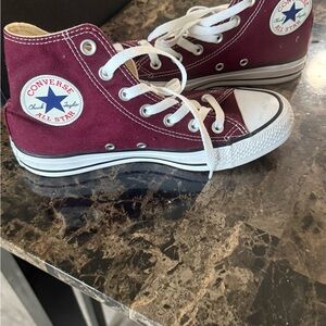 Converse Burgundy High-Top Sneakers